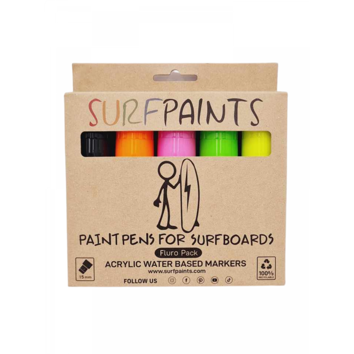 Surf Paints Fluro Pens SPAINTS FLURO SET Surfers Lab